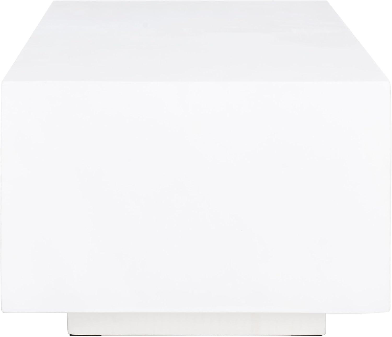 image:imageSAFAVIEH Home Collection Ezro WhiteGrey Faux Concrete Coffee Table Fully Assembled