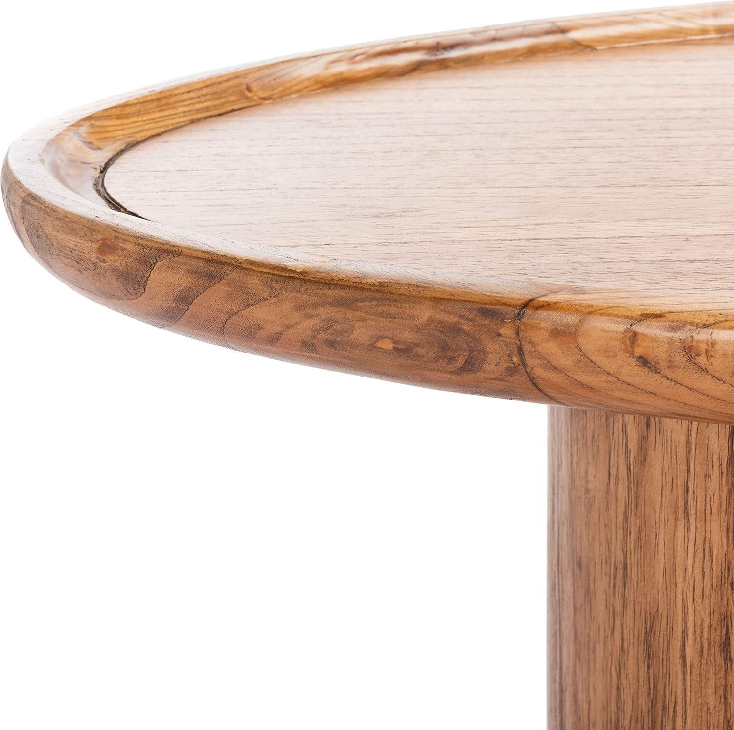 image:imageSAFAVIEH Home Collection Flyte Natural Brown Oval Coffee Table Fully Assembled