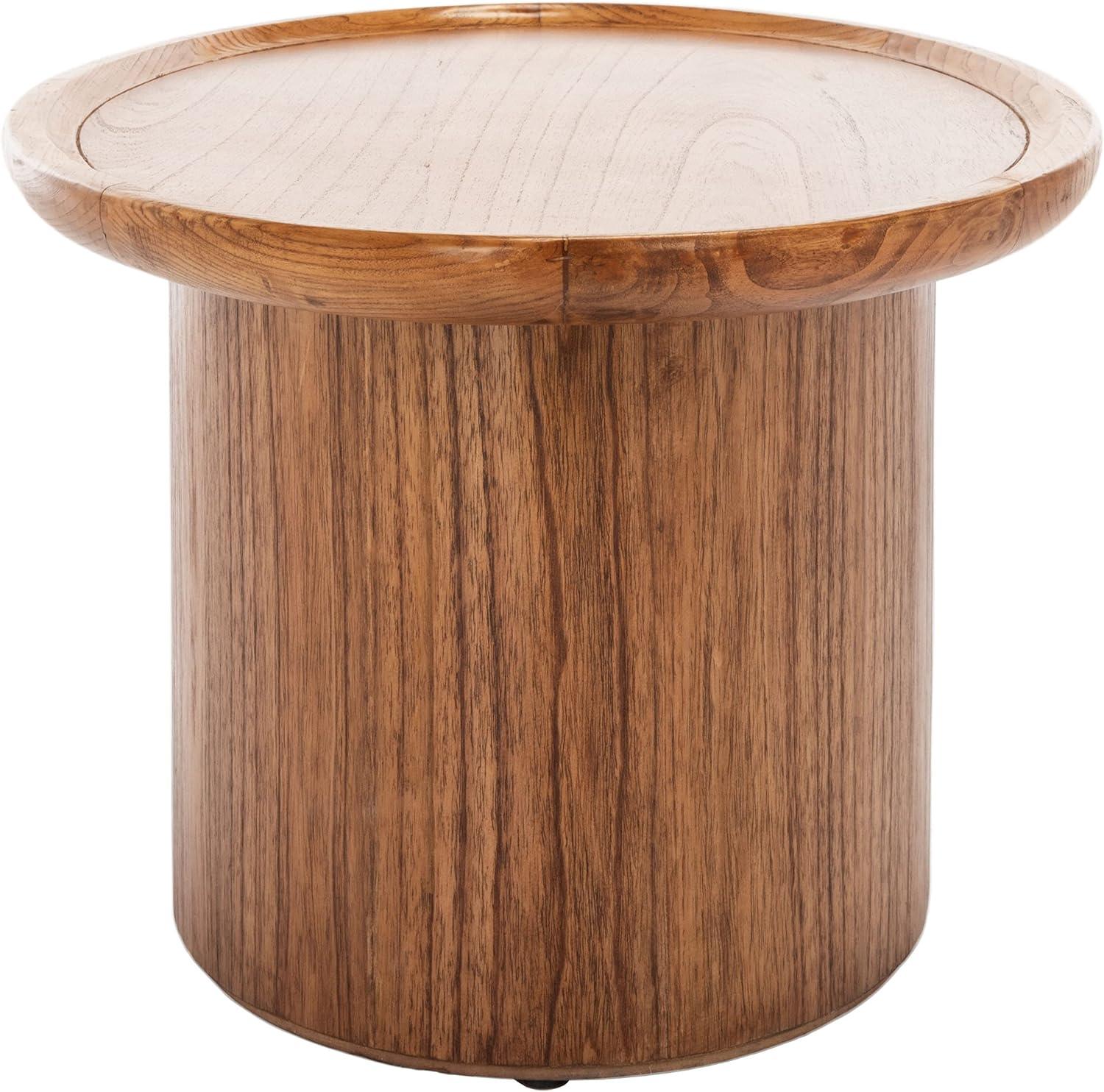 image:imageSAFAVIEH Home Collection Flyte Natural Brown Oval Coffee Table Fully Assembled