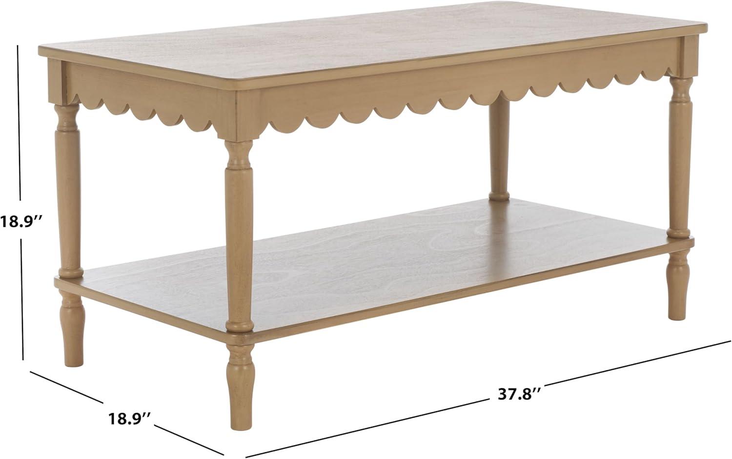 image:imageSAFAVIEH Home Collection Haven Matte Black Coffee TableDesert Brown