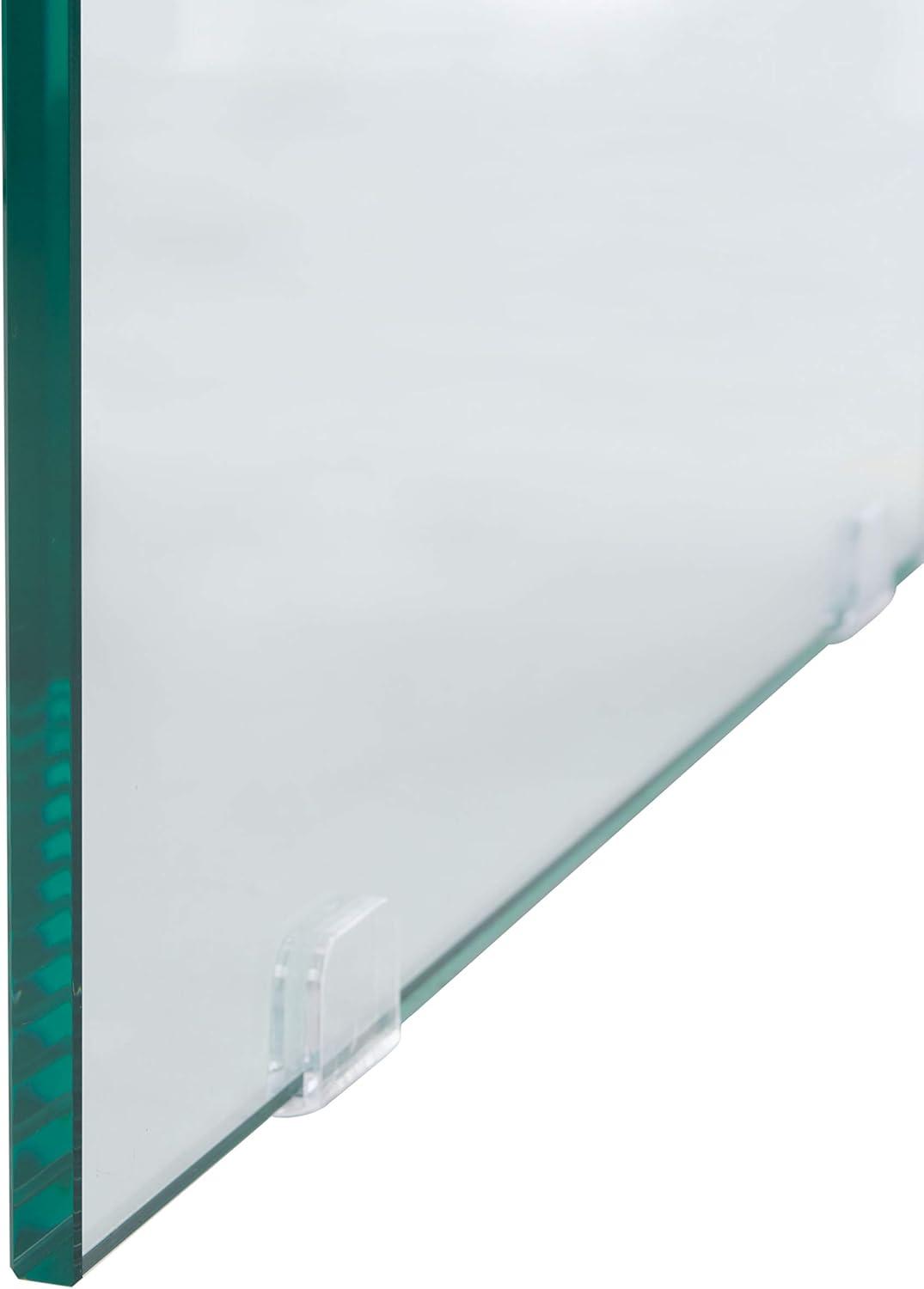 image:imageSAFAVIEH Home Collection Jacob WhiteClear Glass Legs Rectangle Coffee TableNaturalGlass