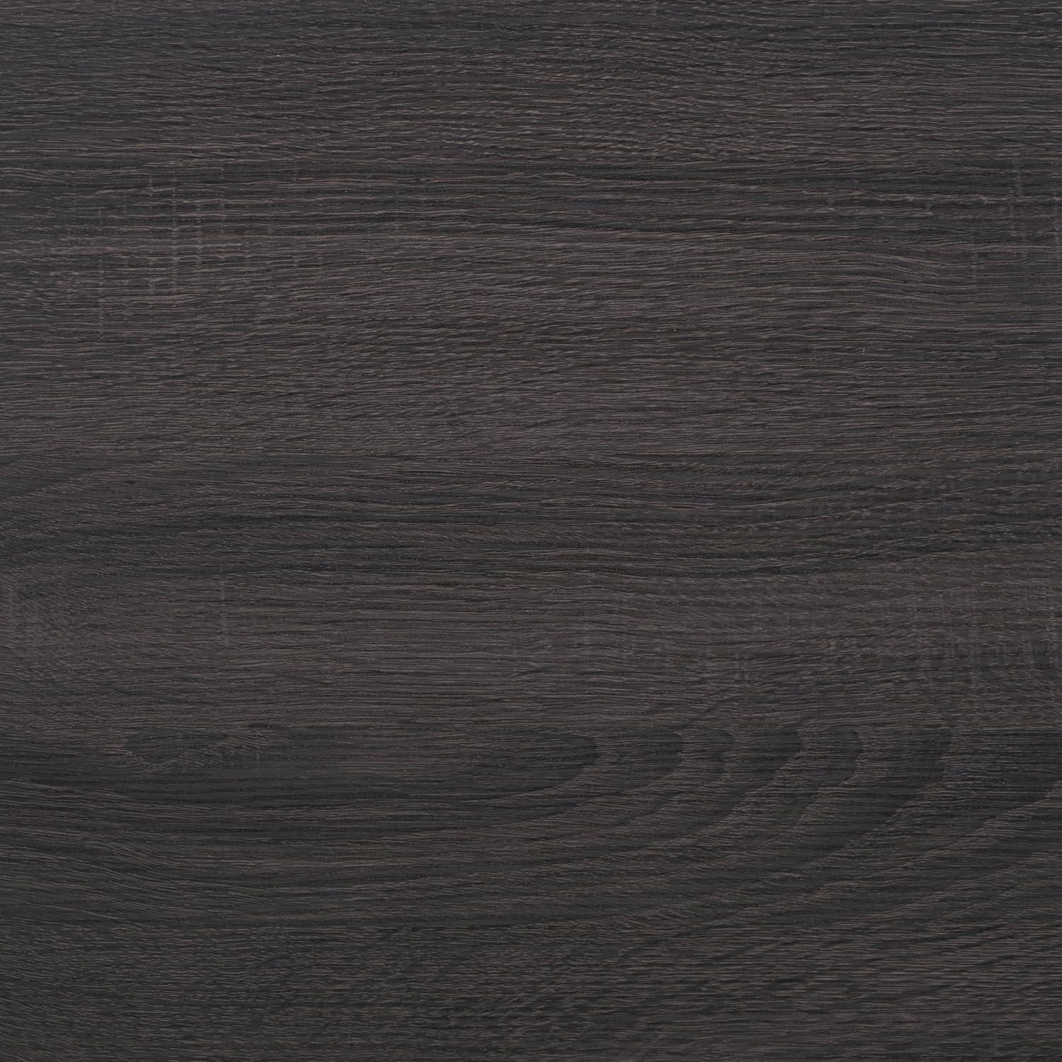 image:imageSAFAVIEH Home Collection Marlee White Faux Paper MarbleBlack Coffee Table with Lower ShelfDark Grey OakBlack