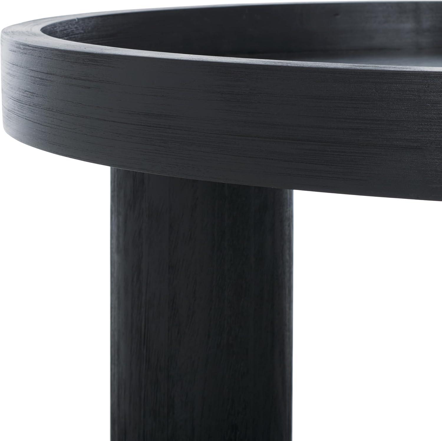 image:imageSAFAVIEH Home Collection Meek White Washed 3Leg Round Coffee TableBlack