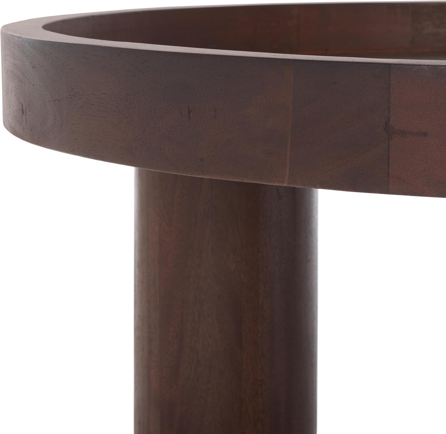 image:imageSAFAVIEH Home Collection Meek White Washed 3Leg Round Coffee TableBrown