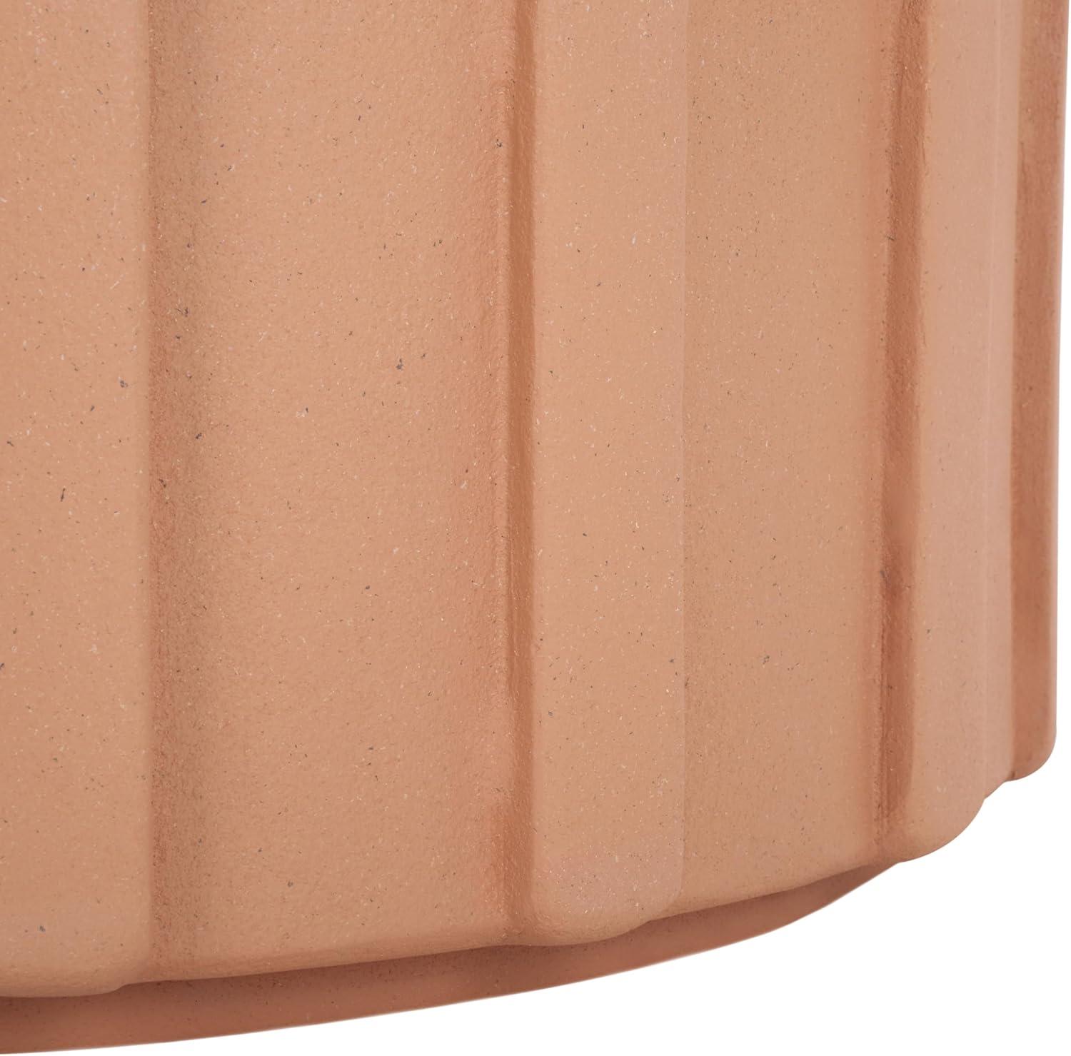 image:imageSAFAVIEH Home Collection Nikolaus Terracotta Round Coffee Table Fully AssembledTerracotta