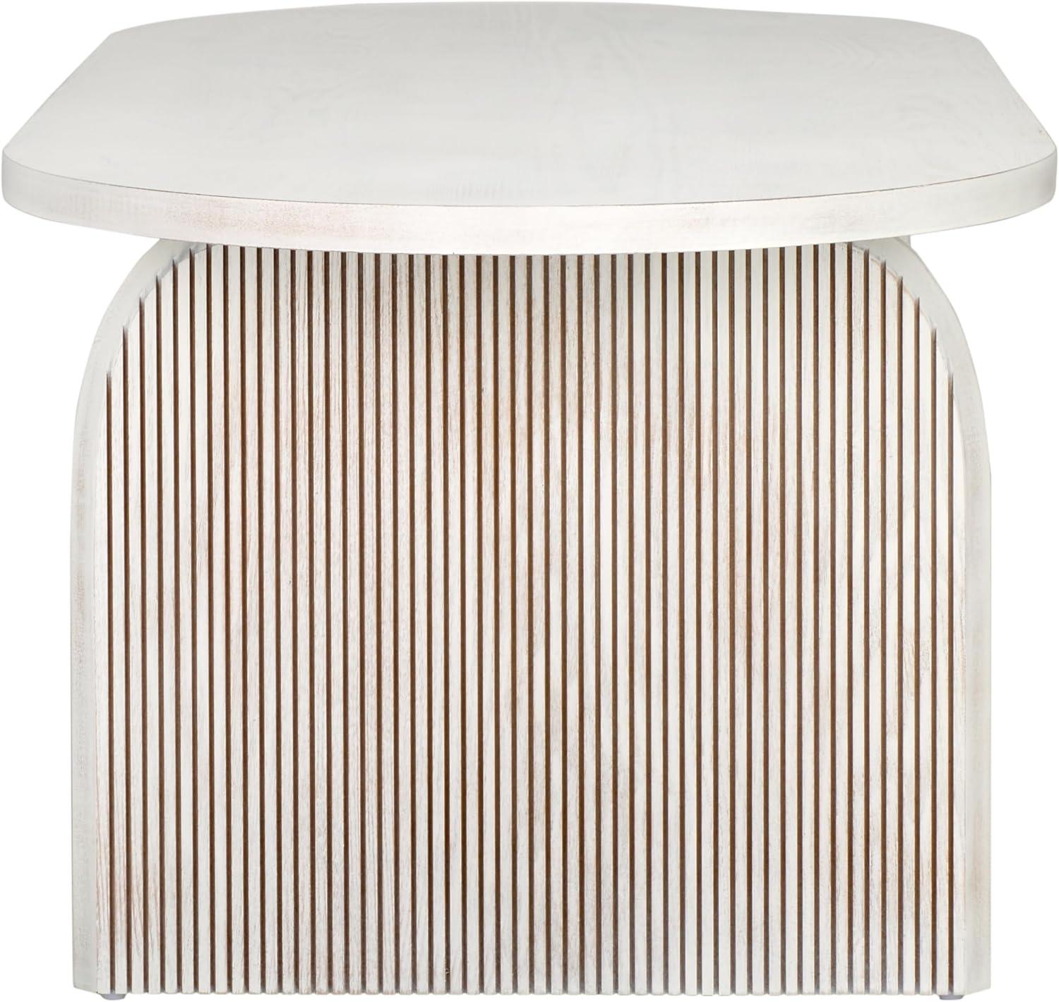 image:imageSAFAVIEH Home Collection Syura BrownBlack Ribbed Coffee TableWhite Washed
