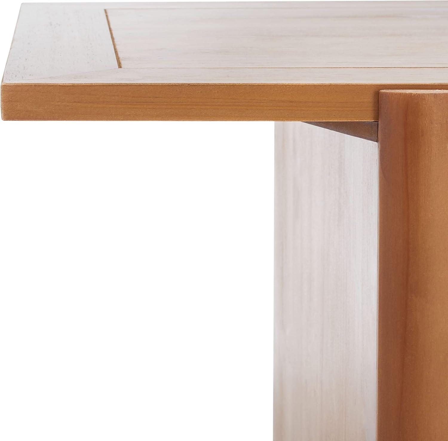 image:imageSAFAVIEH Home Collection Truman MidCentury Modern Brown Rectangle Wood Coffee Table