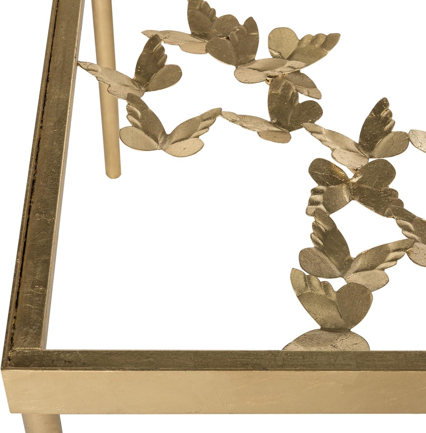 image:imageSafavieh FOX2589A Home Collection Rosalia Butterfly Coffee Table Antique Gold