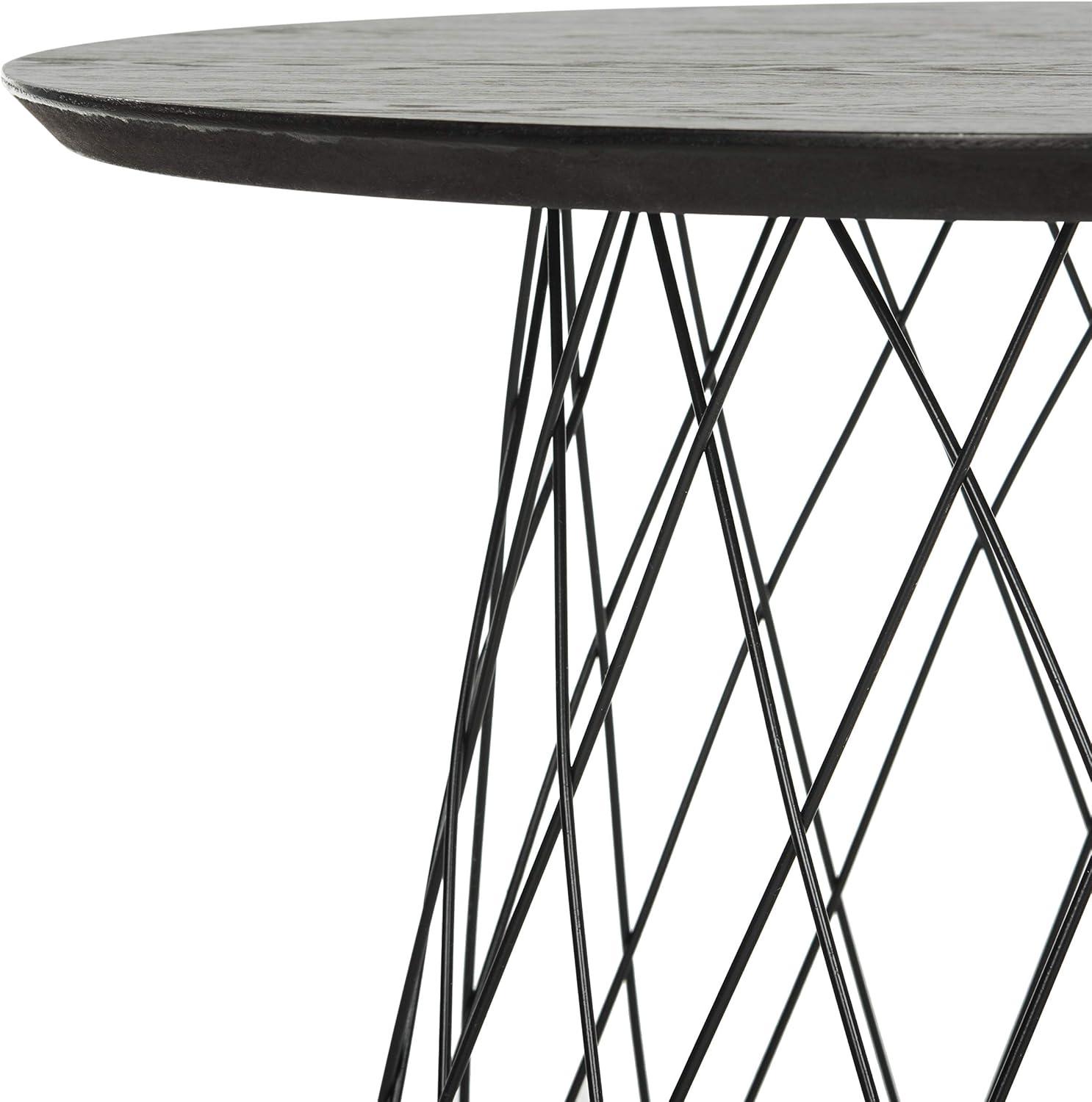 image:imageSafavieh FOX4245C Home Collection Roper Retro MidCentury White and Black Wood End TableBlack