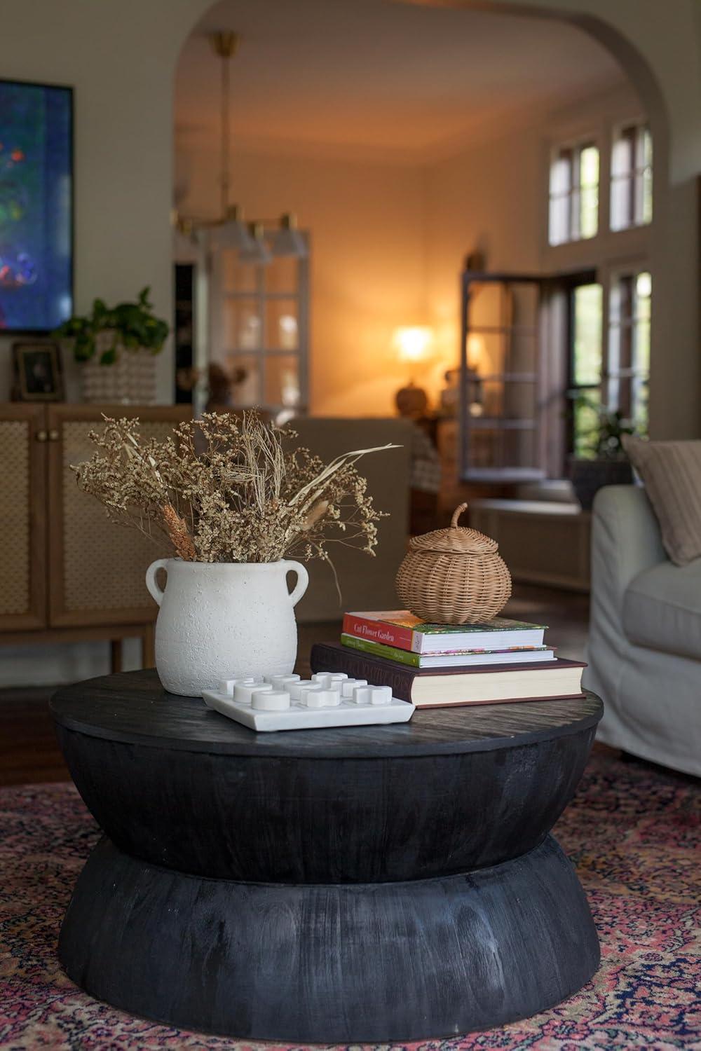 image:imageSafavieh Home Collection Alecto Brown Round Coffee Table Fully Assembled COF6601ABlack