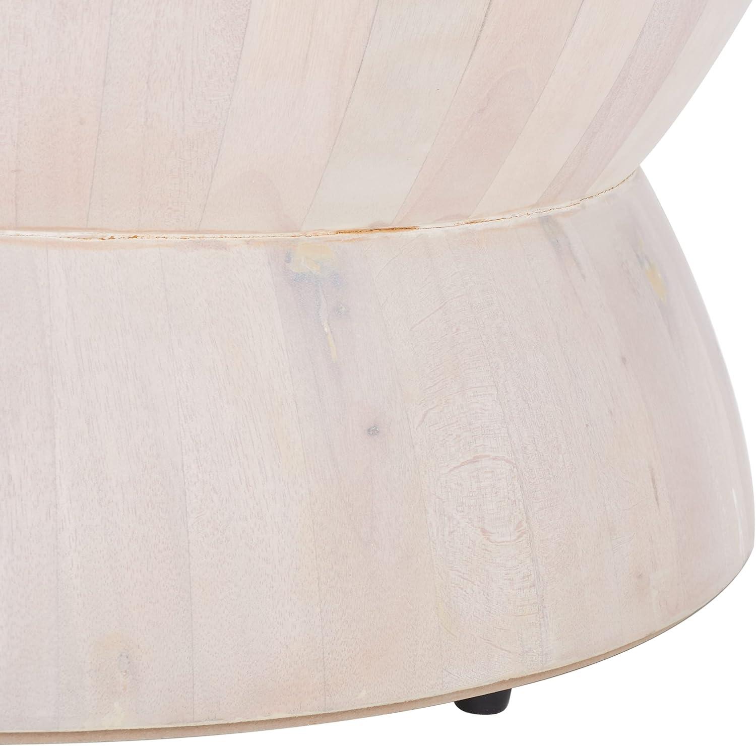 image:imageSafavieh Home Collection Alecto Brown Round Coffee Table Fully Assembled COF6601AWhite Wash