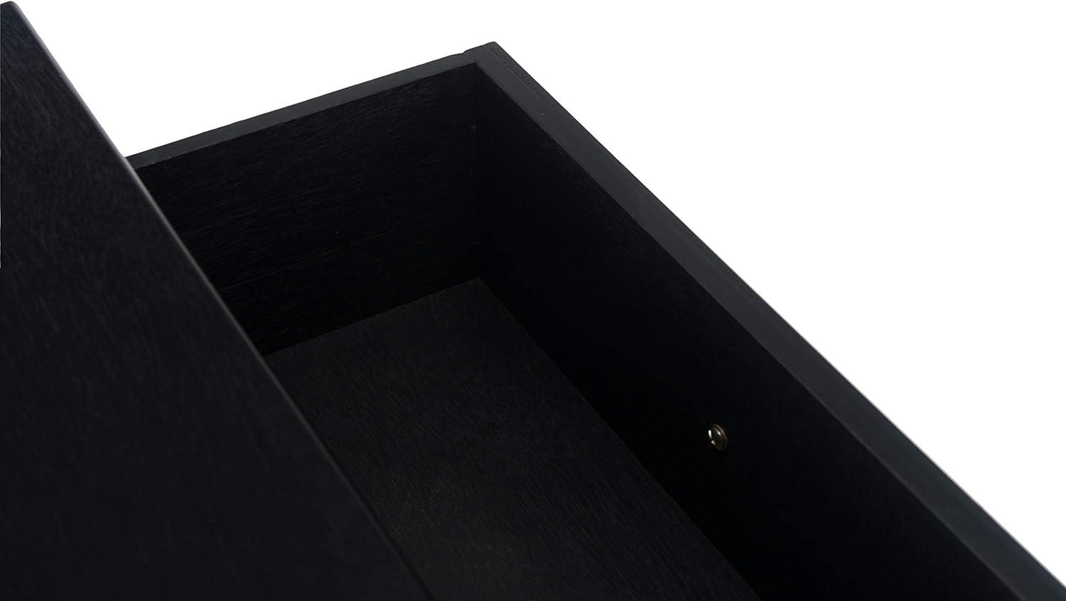 image:imageSafavieh Home Collection Allura Brown 2Drawer Bottom Shelf Console TableBlack