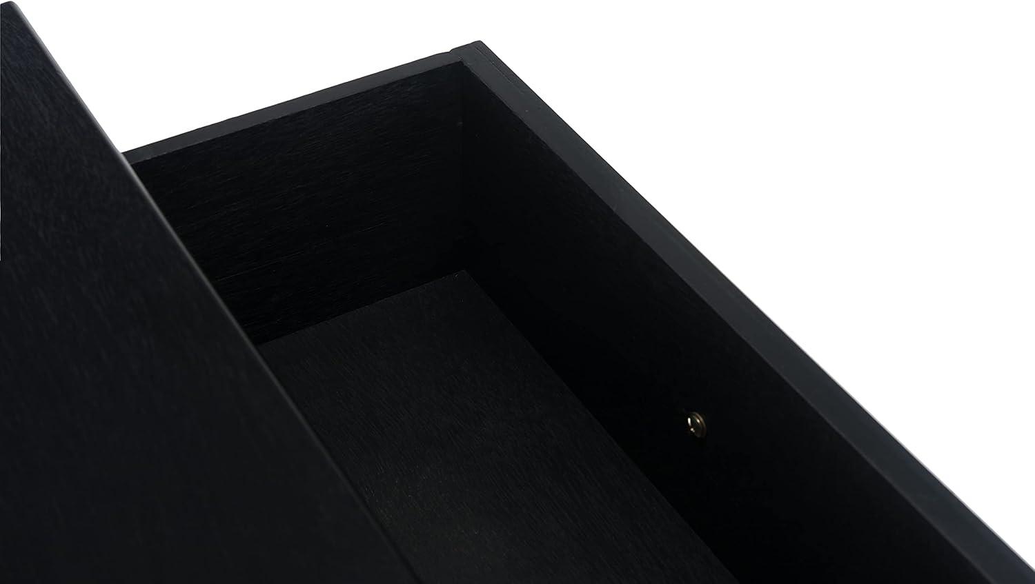 image:imageSafavieh Home Collection Allura Brown 2Drawer Bottom Shelf Console TableBlack