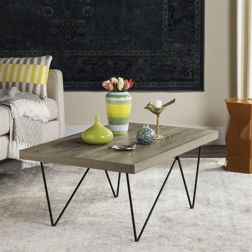 image:imageSafavieh Home Collection Amos Modern Light Brown Rectangle Coffee Table