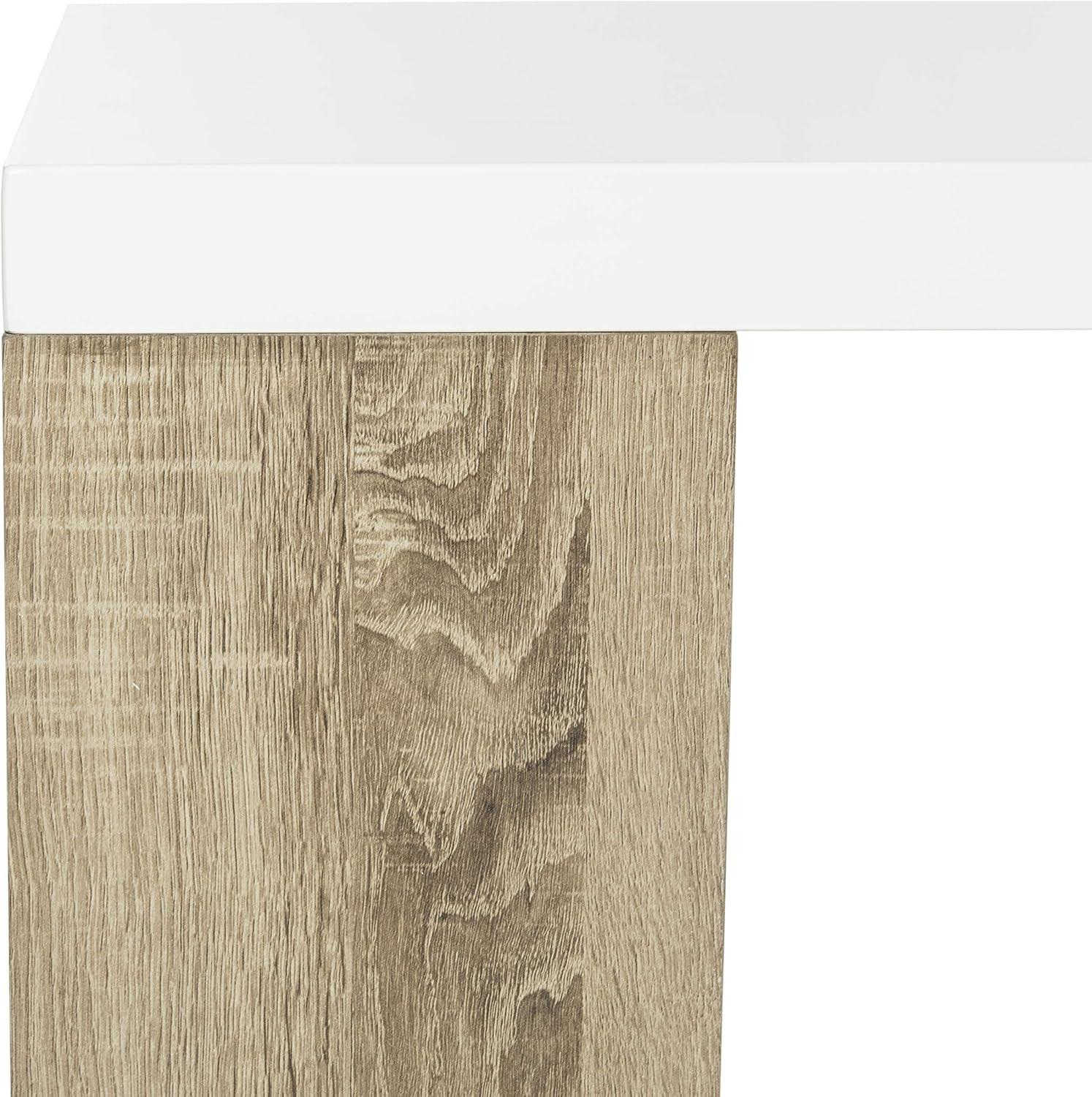 image:imageSafavieh Home Collection Carlton White Lacquer and Light Oak Side Coffee Table