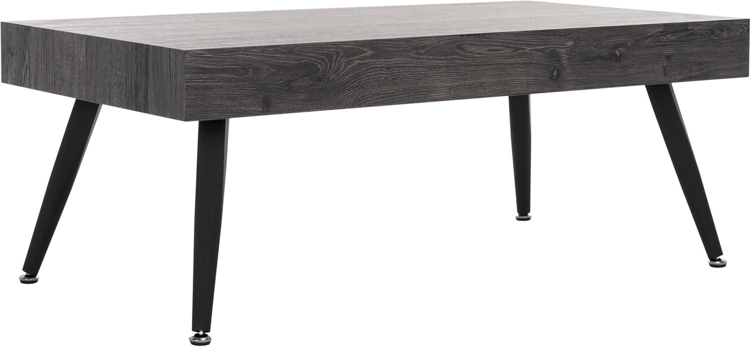 image:imageSafavieh Home Collection Cedric Light Grey and Black Rectangular Midcentury Modern Coffee TableBlack OakBlack