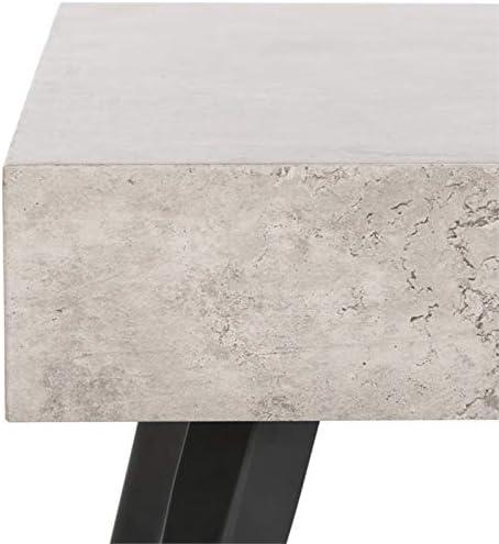 image:imageSafavieh Home Collection Cedric Light Grey and Black Rectangular Midcentury Modern Coffee TableLight GreyBlack