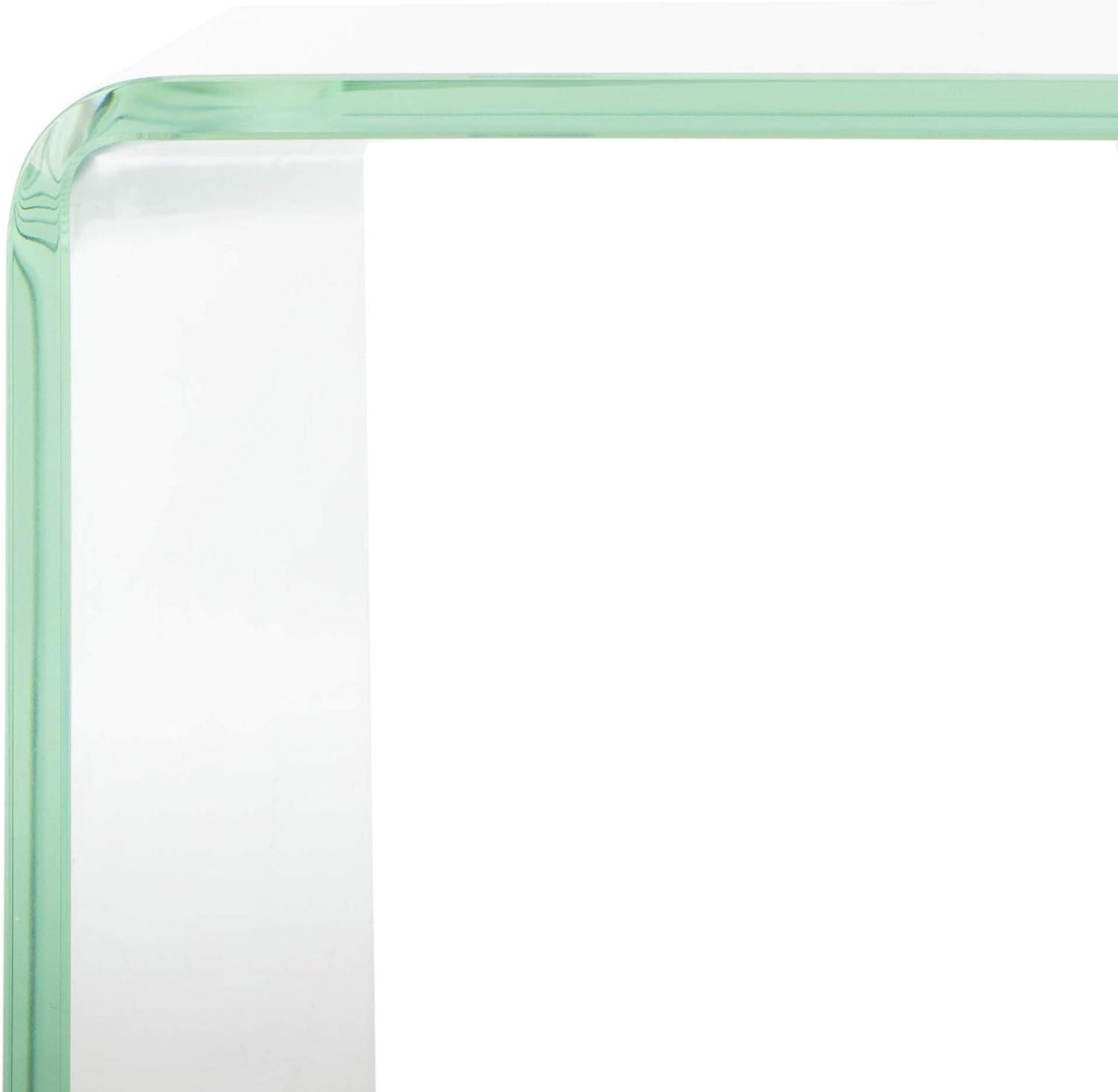 image:imageSafavieh Home Collection Crysta Clear and Blue Ombre Glass Coffee TableClear Blue