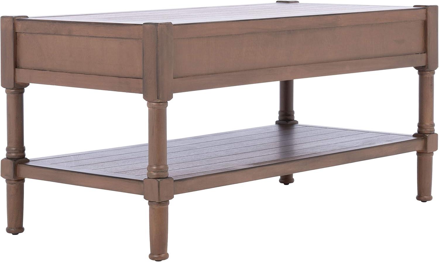 image:imageSafavieh Home Collection Filbert Brown 2Drawer Bottom Shelf Coffee Table COF5703CBrown