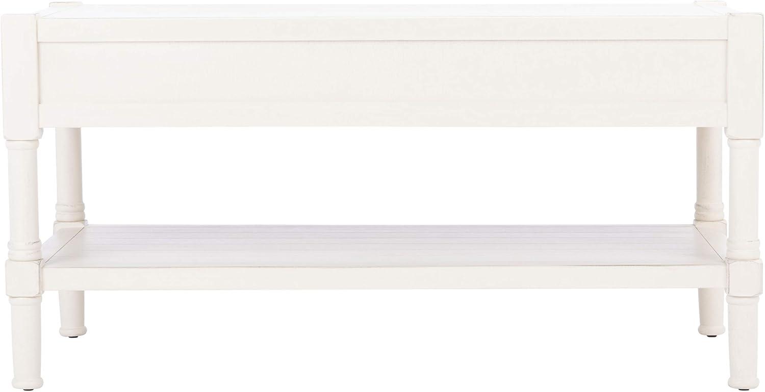 image:imageSafavieh Home Collection Filbert Brown 2Drawer Bottom Shelf Coffee Table COF5703CDistressed White