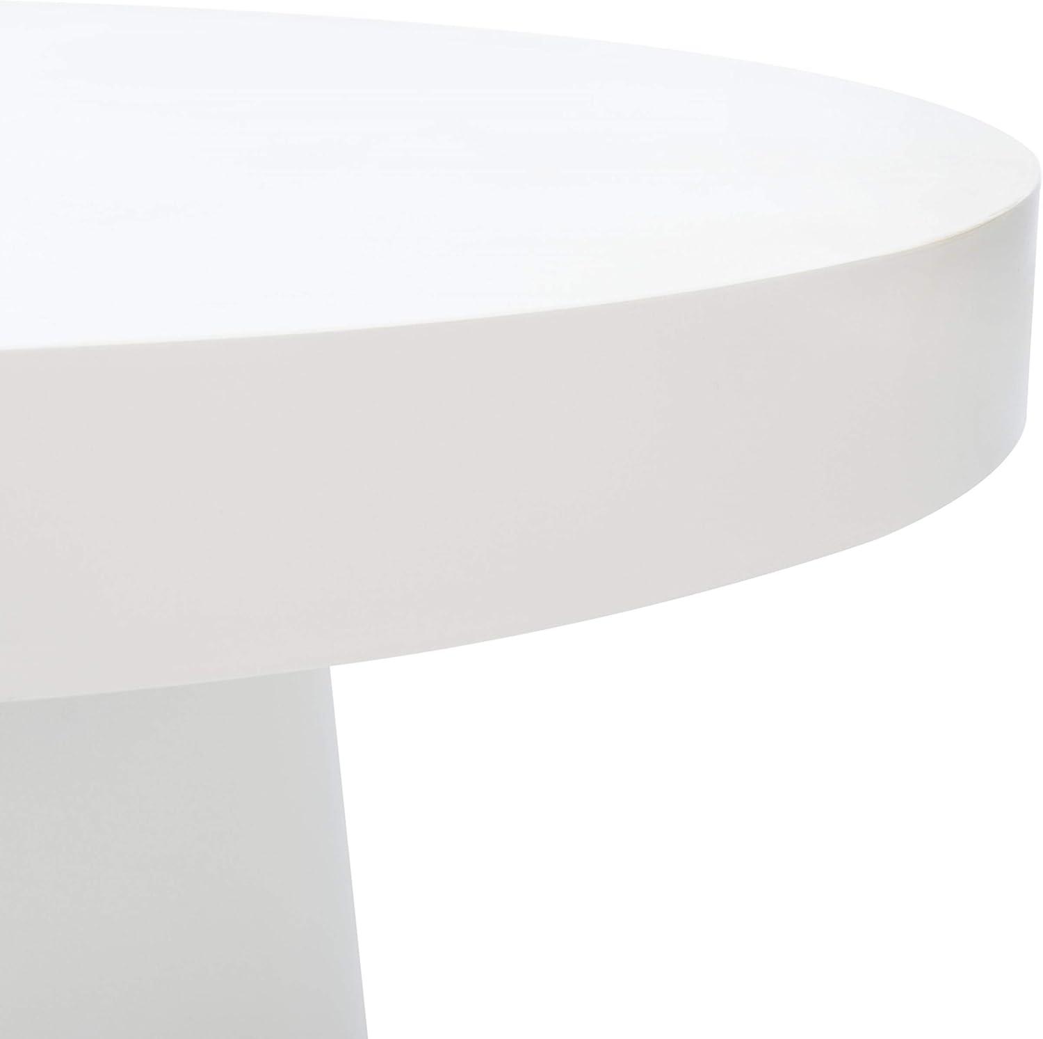 image:imageSafavieh Home Collection Jaria White Terrazzo Paper Mache Round Coffee Table Fully Assembled COF3000BWhite