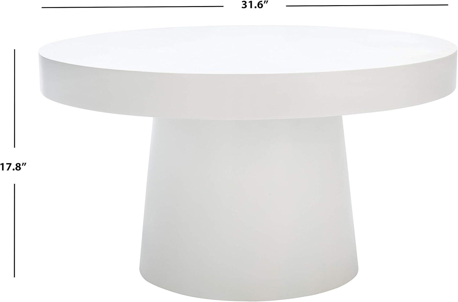 image:imageSafavieh Home Collection Jaria White Terrazzo Paper Mache Round Coffee Table Fully Assembled COF3000BWhite