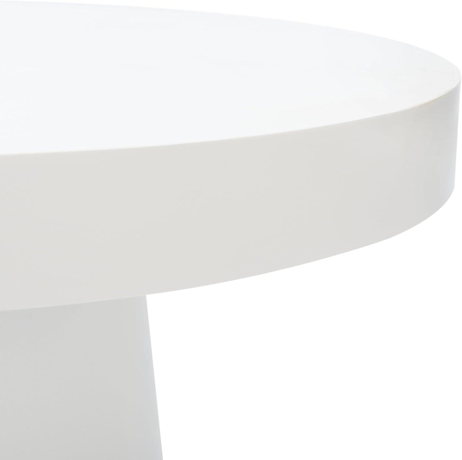 image:imageSafavieh Home Collection Jaria White Terrazzo Paper Mache Round Coffee Table Fully Assembled COF3000BWhite