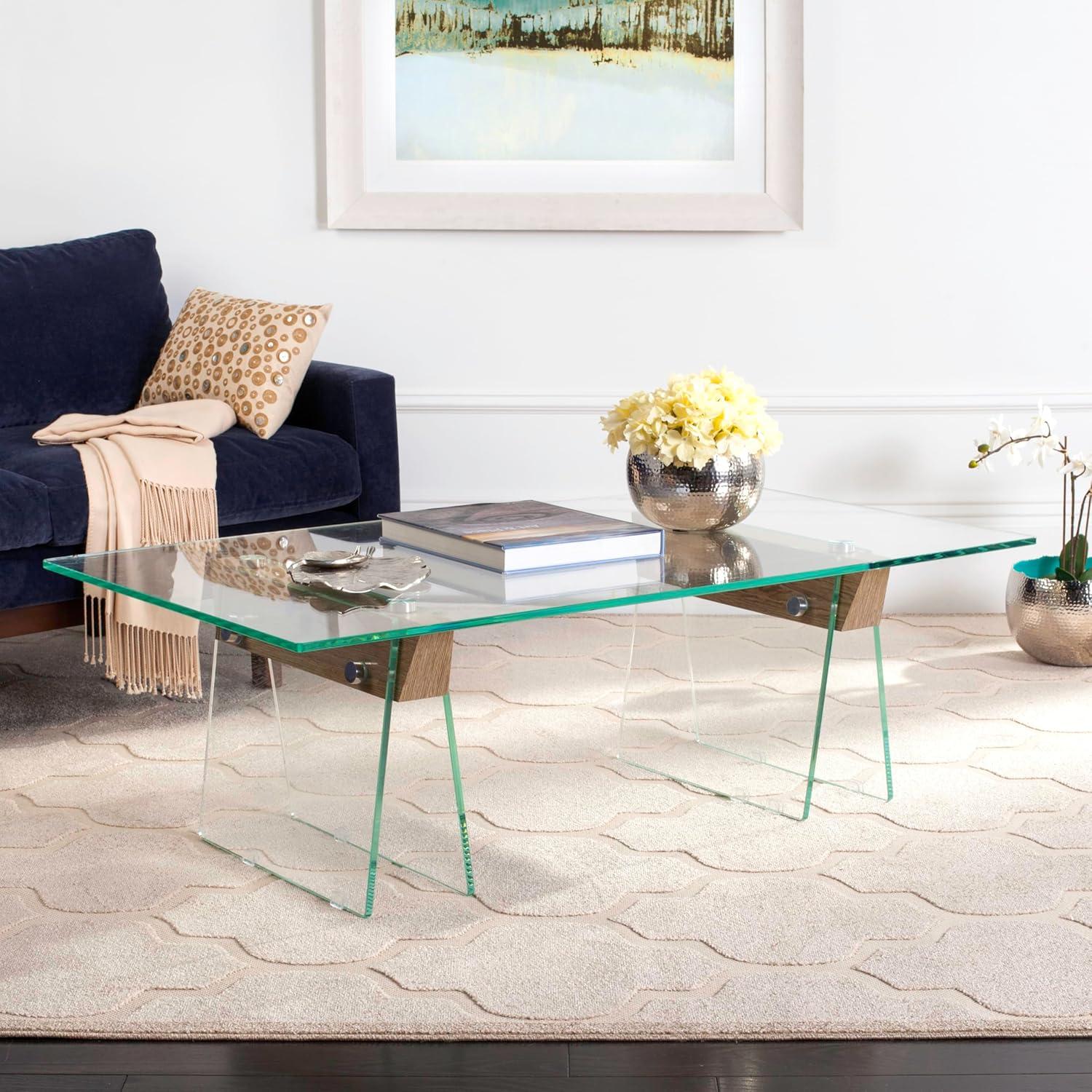 image:imageSafavieh Home Collection Modern Loft Glass Grey Coffee Table