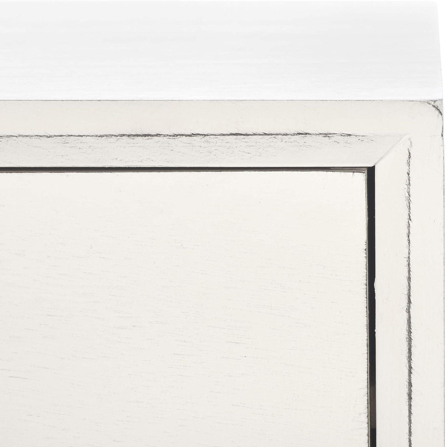 image:imageSafavieh Home Collection Mozart MidCentury Distressed Grey 2Drawer Rectangle Coffee TableDistressed White