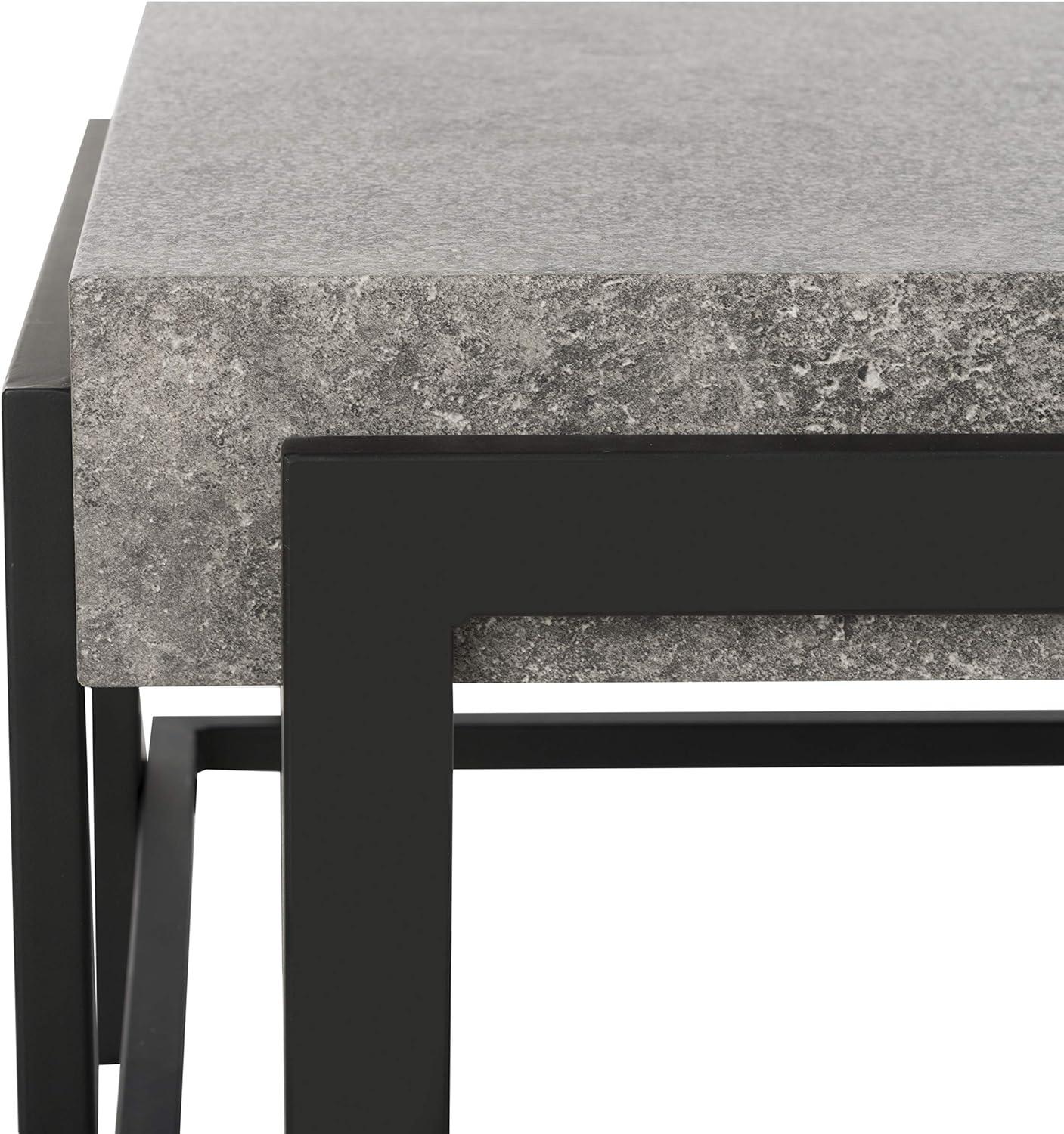 image:imageSafavieh Home Collection Oliver Dark Grey and Black Rectangular Contemporary Coffee Table