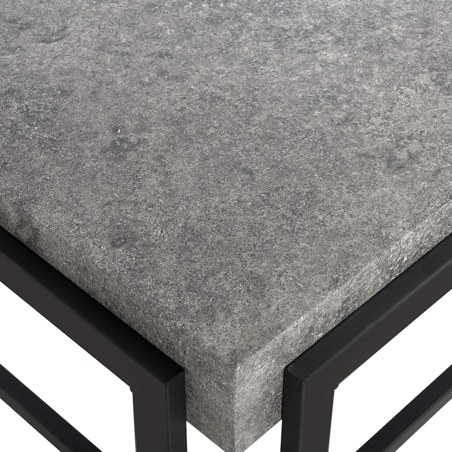 image:imageSafavieh Home Collection Oliver Dark Grey and Black Rectangular Contemporary Coffee Table