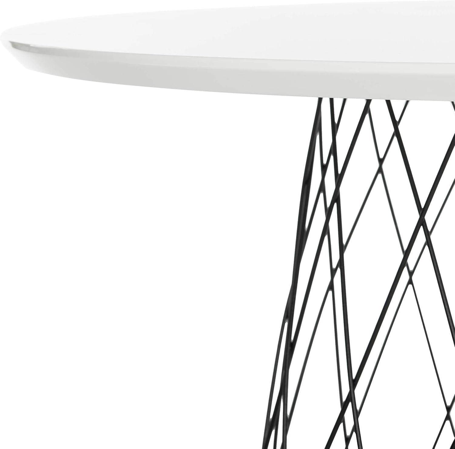 image:imageSafavieh Home Collection Roe Retro MidCentury White and Black Wood Coffee TableWhite