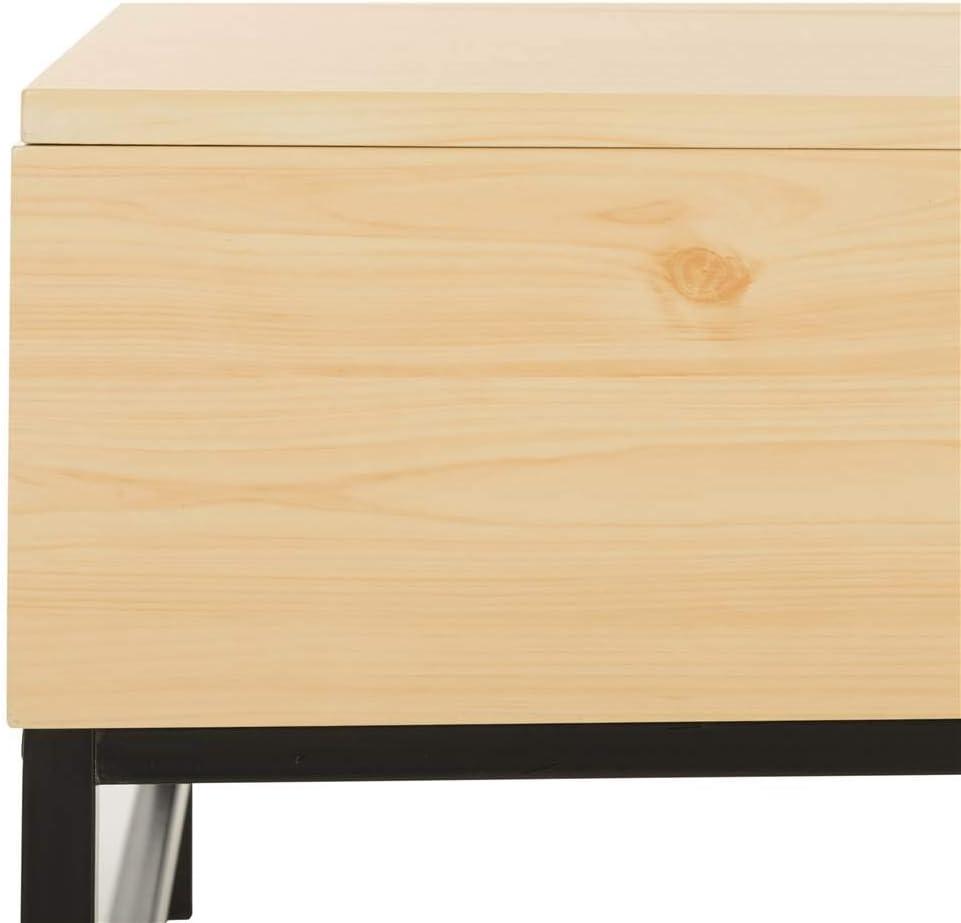 image:imageSafavieh Home Gina Light Oak and Black LiftTop Storage Coffee TableLight Oak Black