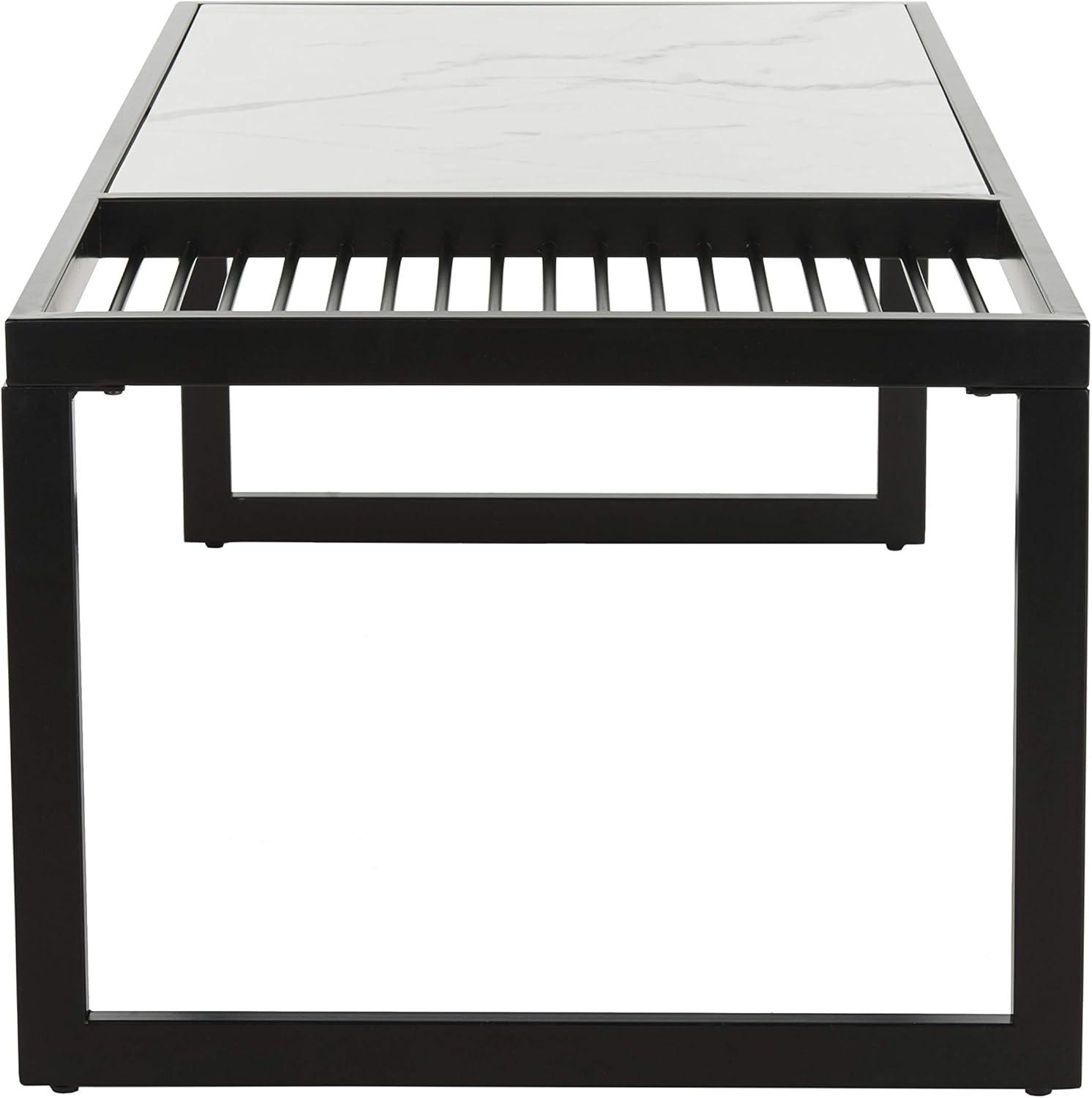image:imageSafavieh Home Zuri White Faux Marble and Black Coffee Table