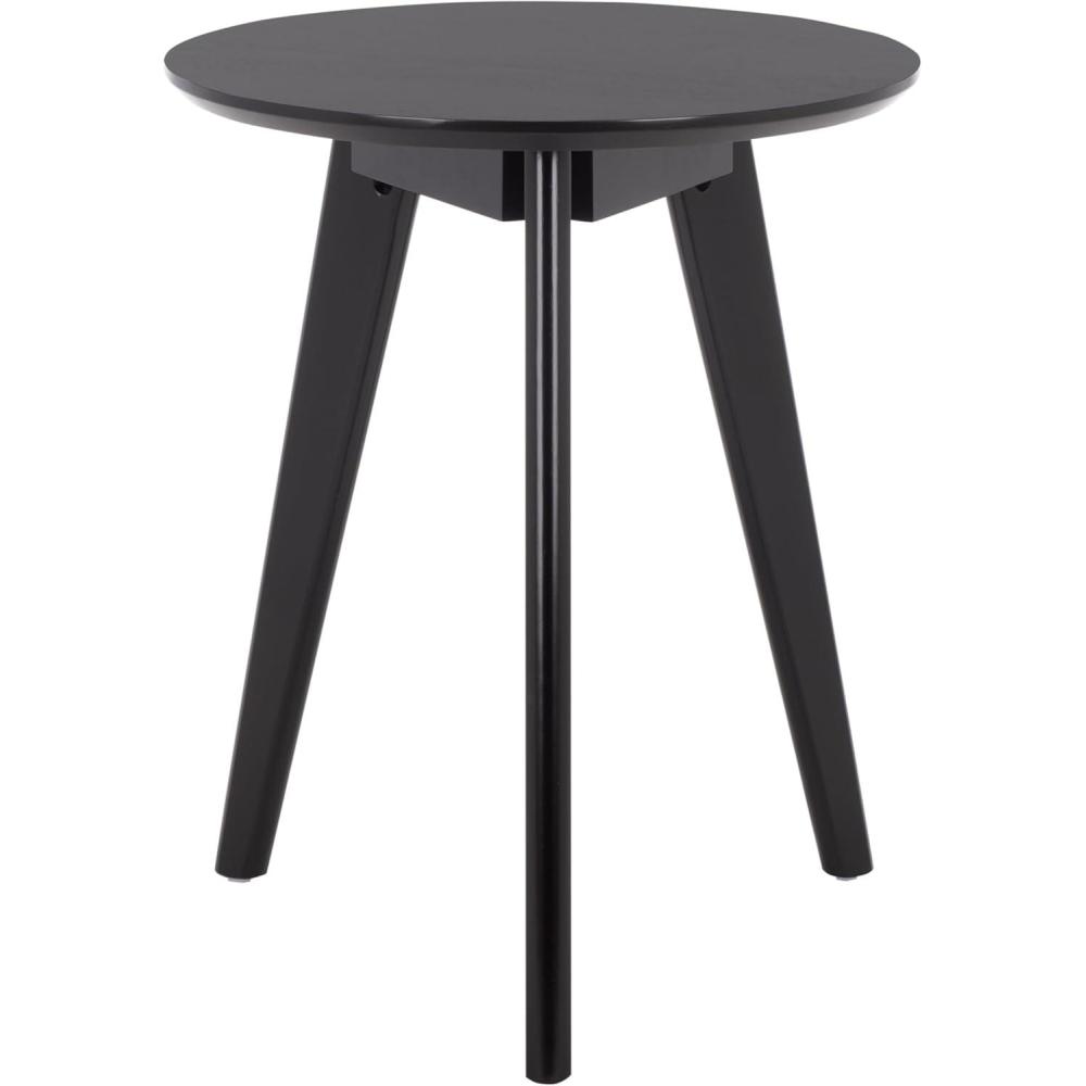 image:imageSAFAVIEH Furniture Bahaus Round Accent Table Walnut MidCentury Tripod Leg Design Ideal for Living Room Bedroom 217 W x 217 D x 217 H ACC4300ABlack