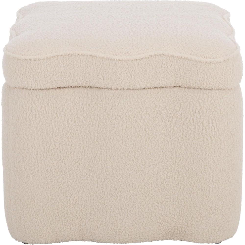 image:imageSAFAVIEH Furniture Emmie Square Storage Ottoman Brown Upholstered with Hidden Storage Modern Accent Footrest for Living Room Bedroom amp Entryway 202 W x 202 D x 183 H OTT3405ACreme