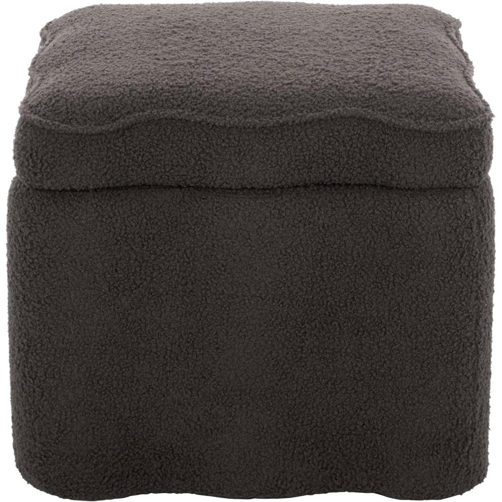 image:imageSAFAVIEH Furniture Emmie Square Storage Ottoman Brown Upholstered with Hidden Storage Modern Accent Footrest for Living Room Bedroom amp Entryway 202 W x 202 D x 183 H OTT3405ABrown