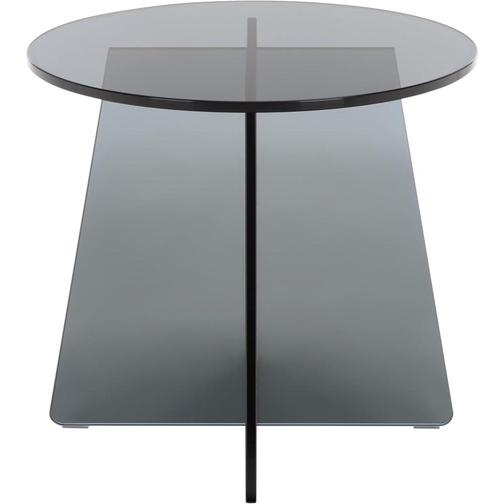 image:imageSAFAVIEH Furniture  Latika Tinted Accent Table  Grey Tinted Glass  Fully Assembled  Ideal for Living Room Bedroom 197 W x 197 D x 177 H ACC7301AGreyTint