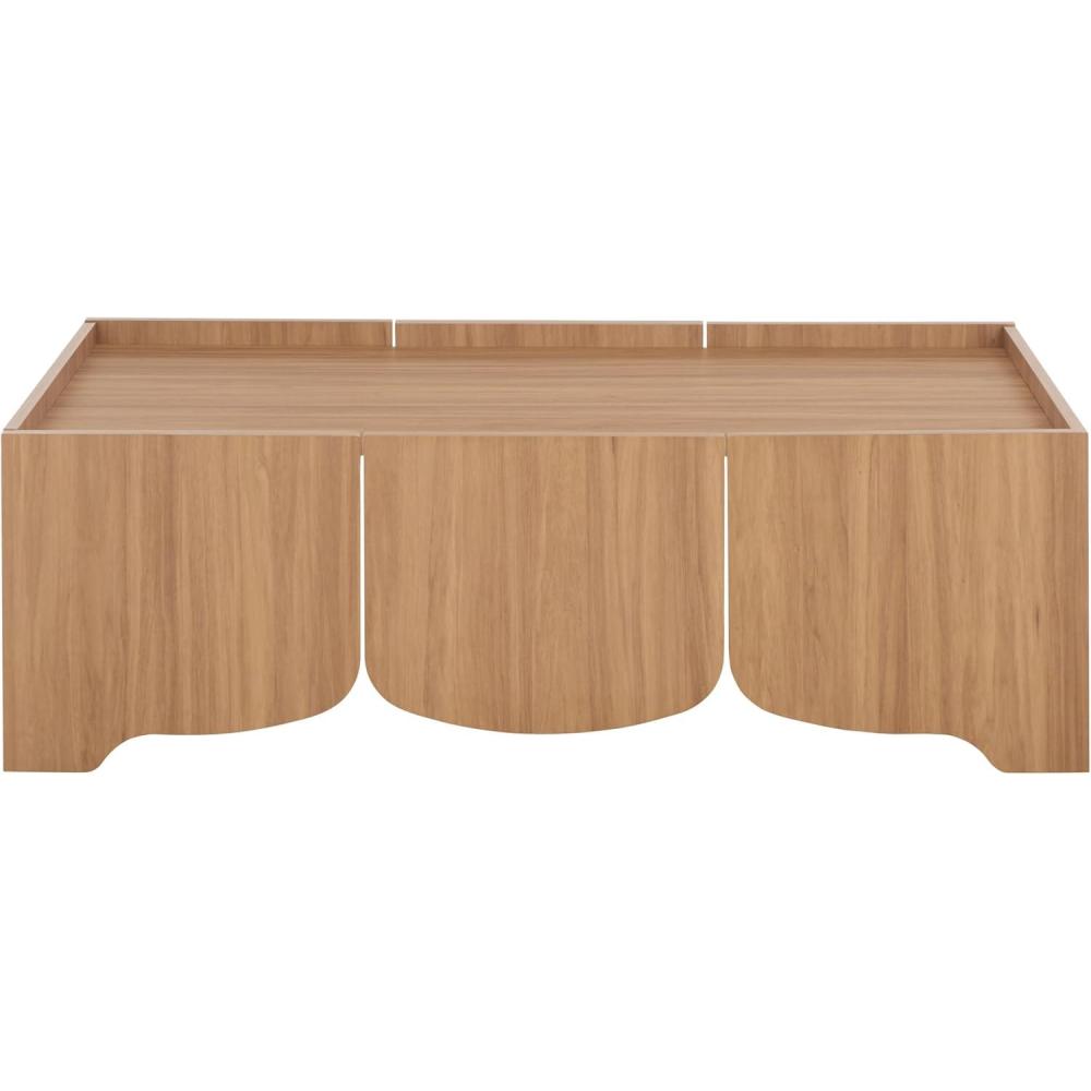 image:imageSAFAVIEH Furniture Takami Rectangular Coffee Table Oak Storage Cabinet Doors and Shelf Modern Living Room Table 4724 W x 236 D x 1575 H COF3602AOak