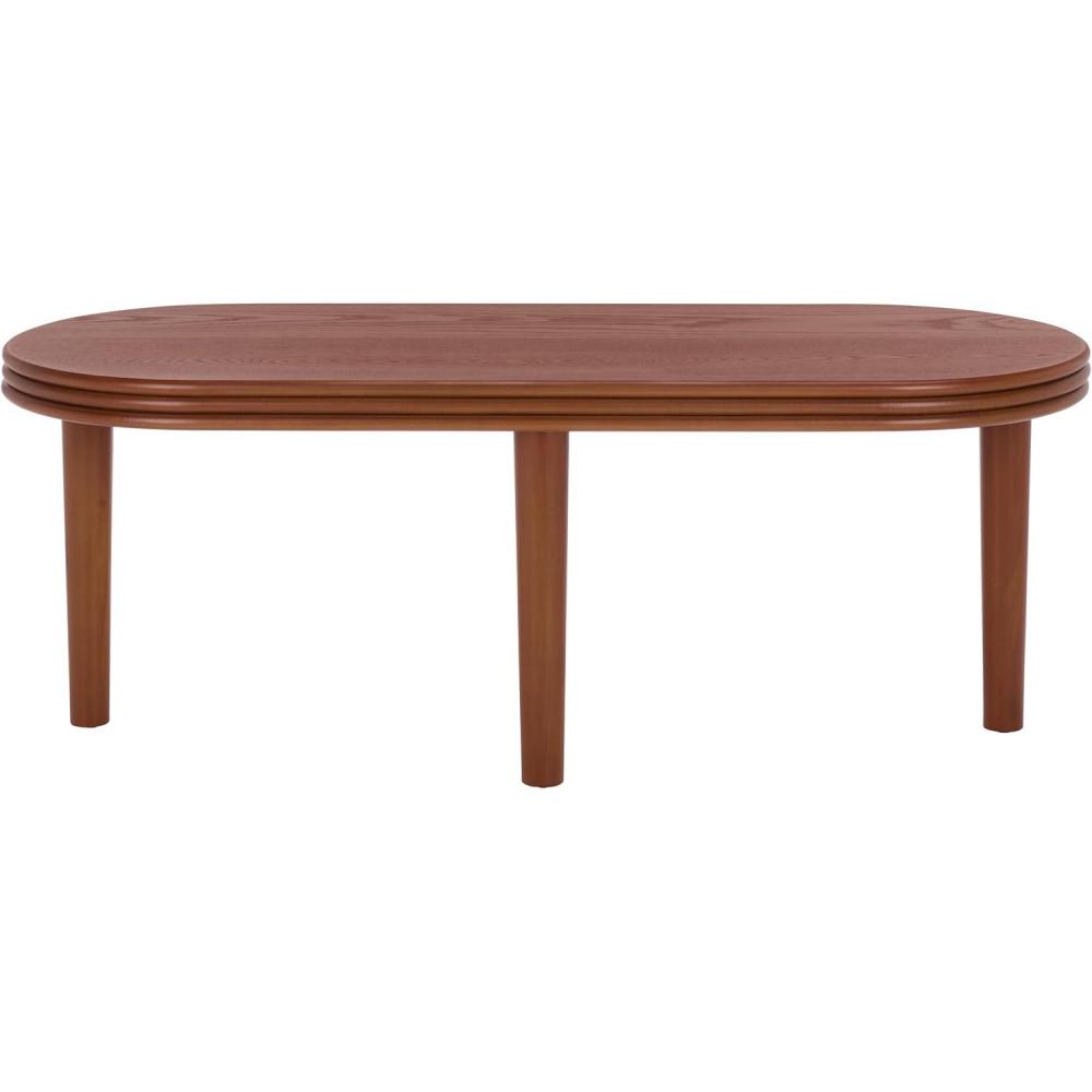 image:imageSAFAVIEH Home Collection Chatun Brown Oval Coffee Table Modern Sculptural Living Room Accent COF2320ABrown