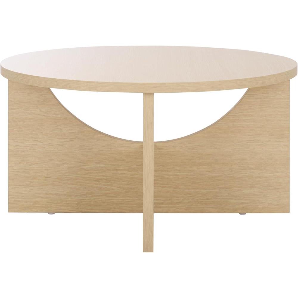 image:imageSAFAVIEH Home Collection Elgin Sand Coffee Table Modern Round Accent Table Sculptural Base Design COF9307ASand