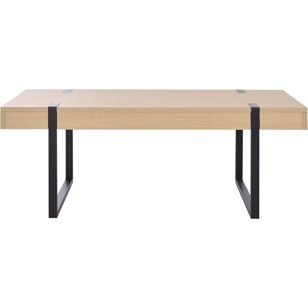 image:imageSAFAVIEH Home Collection Klausner Sand amp Black Coffee Table Modern Rectangular Accent Table Metal Frame Design COF9308ASandBlack