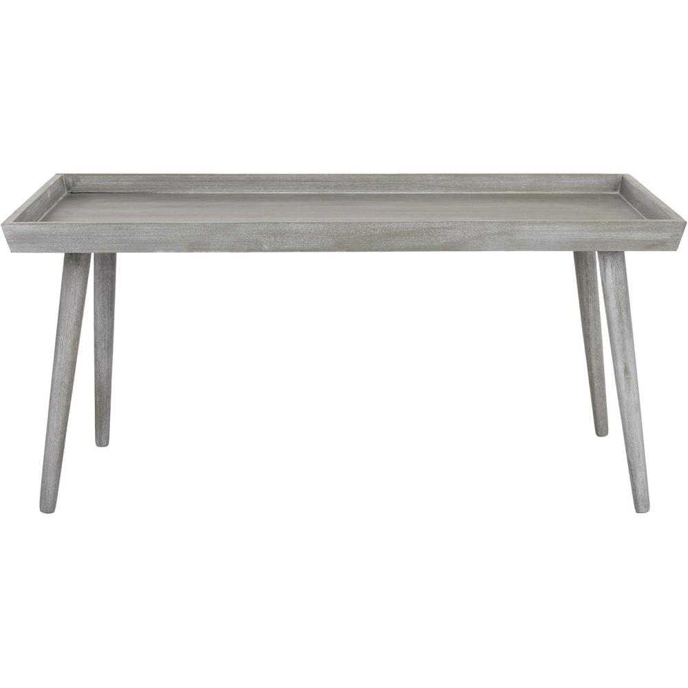 image:imageSAFAVIEH Home Collection Nonie Rectangular Coffee Table Sand Tray Top Design for Living Room COF5700ESlate Grey