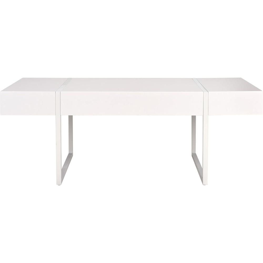 image:imageSAFAVIEH Home Collection Tristan Rectangular Modern Coffee Table with Natural Wood Top amp Black Metal Base Industrial Minimalist Living Room Table COF7000BWhite