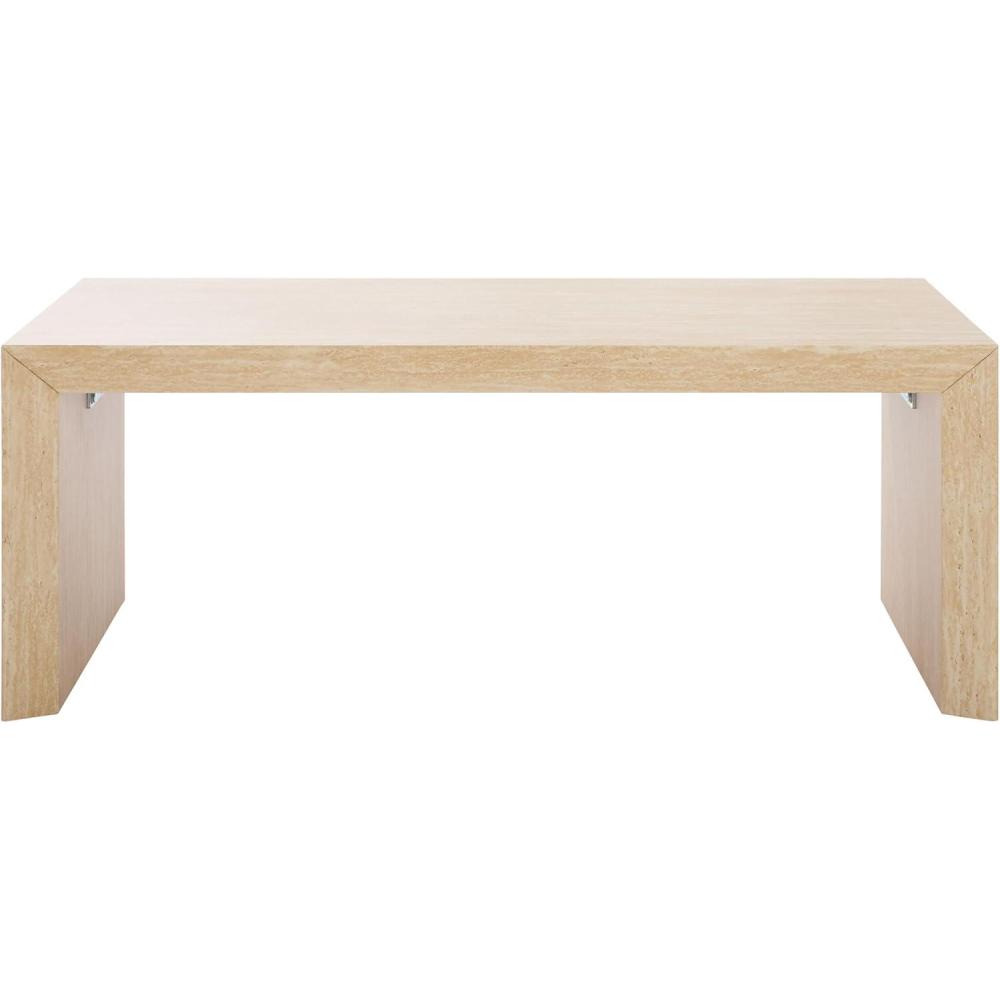 image:imageSAFAVIEH Home Collection Woodrow Faux Travertine Coffee Table Modern Minimalist Rectangular Design COF7013BFaux Travertine