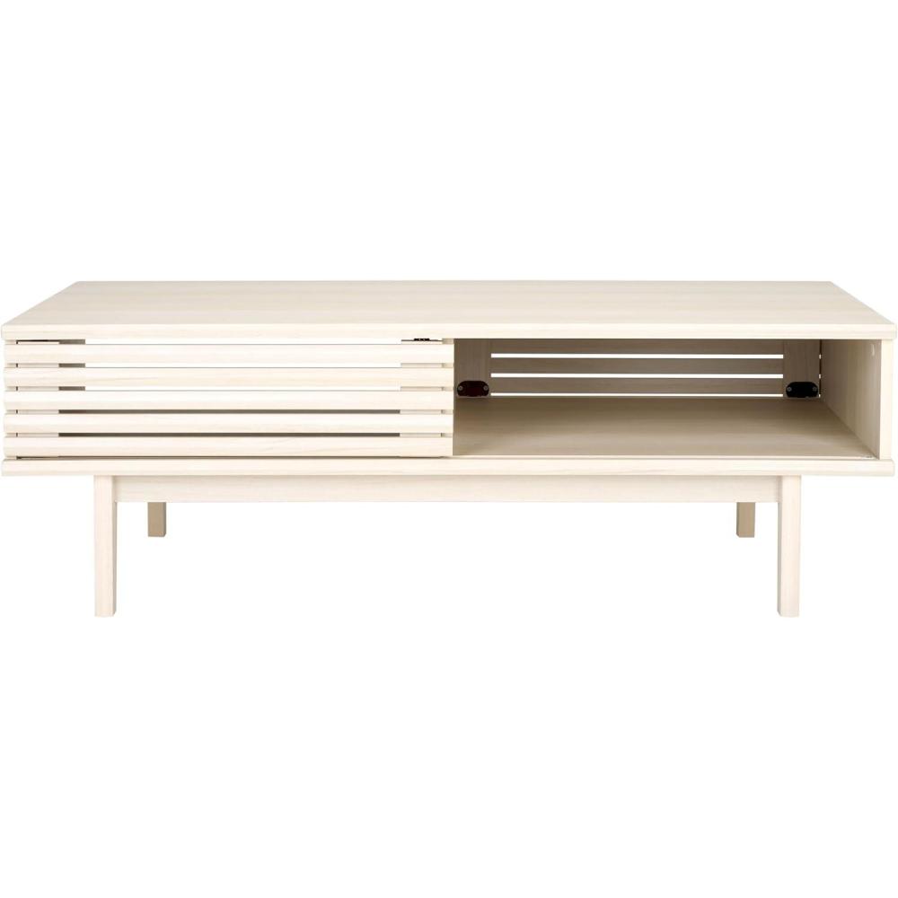 image:imageSAFAVIEH Home Collection Aricia Black 2Door Coffee TableBleached White