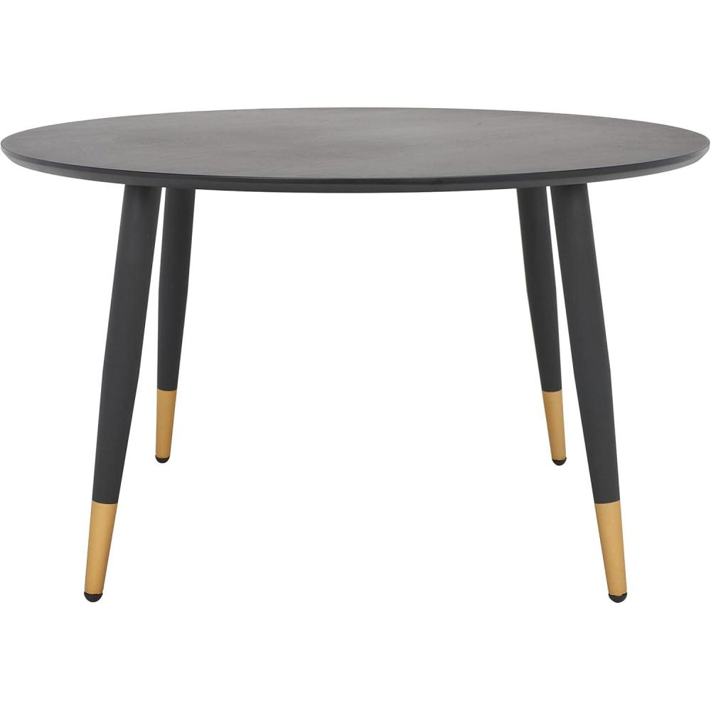 image:imageSAFAVIEH Home Collection Beck MidCentury Modern BlackGold Round Coffee Table