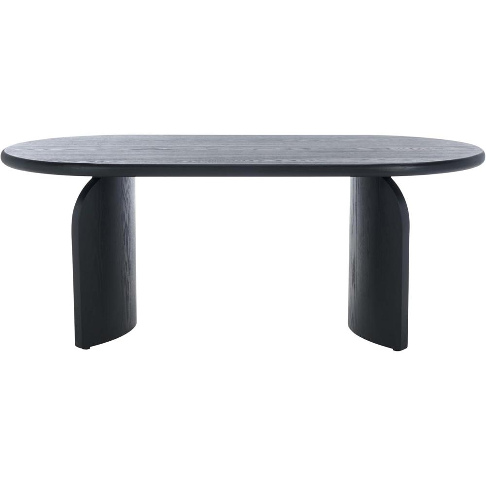 image:imageSAFAVIEH Home Collection Chakun Black Oval Top Coffee TableBlack