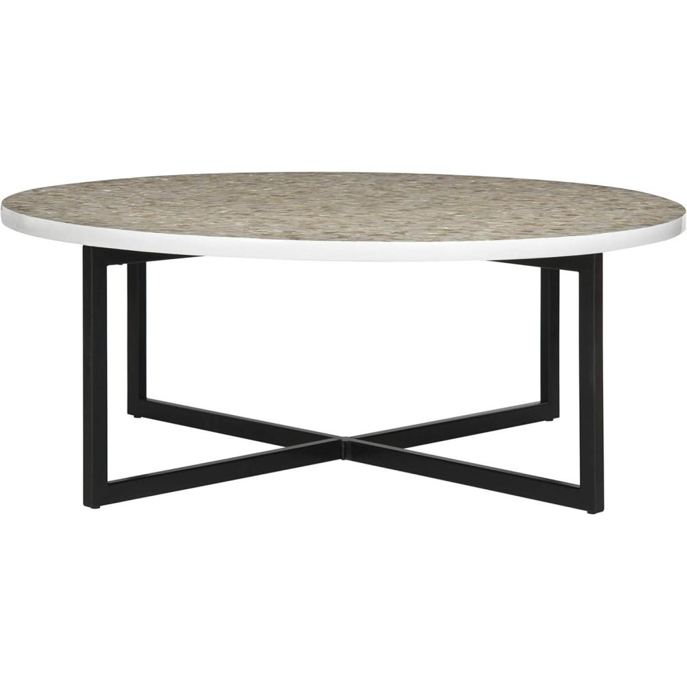 image:imageSAFAVIEH Home Collection Cheyenne Blue amp White Coffee TableBeige Multi