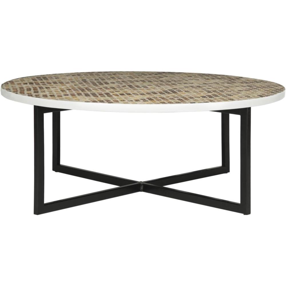 image:imageSAFAVIEH Home Collection Cheyenne Blue amp White Coffee TableBrown Multi